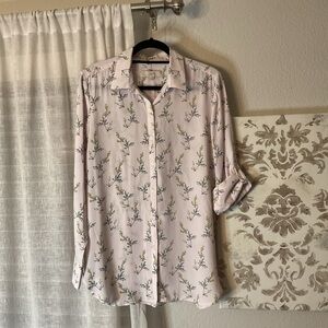 LOFT Lilac Floral Shirt